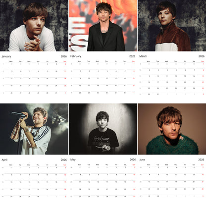 Louis Tomlinson 2026 Wall Calendar (Large Calendar) – Celebrity Fan Gift, Premium Wall Art