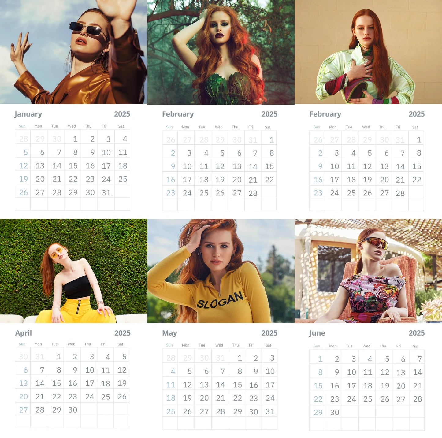 Madelaine Petsch Wall Calendars 2025 (Large Size)