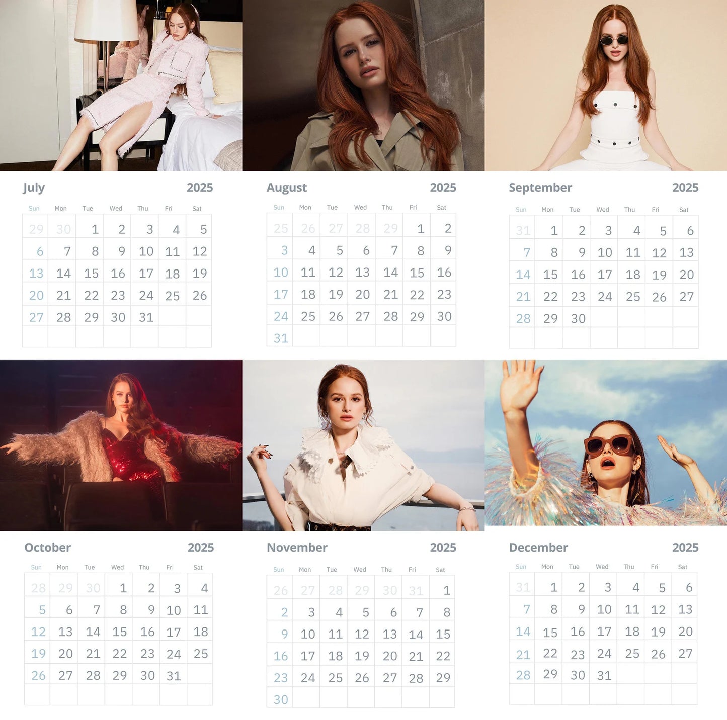 Madelaine Petsch Wall Calendars 2025 (Large Size)