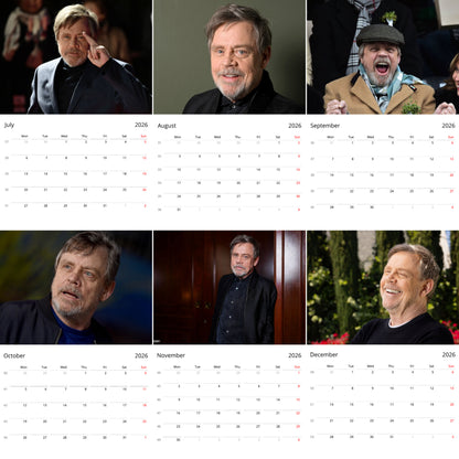 Mark Hamill 2026 Wall Calendar (Large Calendar) – Celebrity Fan Gift, Premium Wall Art