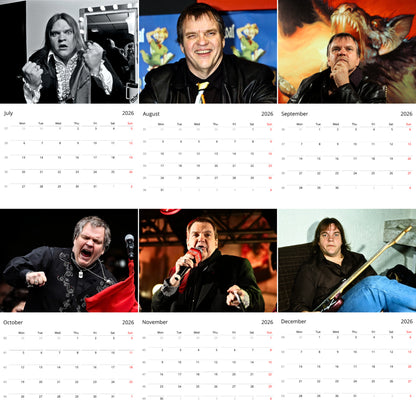 Meat Loaf 2026 Wall Calendar (Large Calendar) – Music Legend Fan Gift, Premium Wall Art