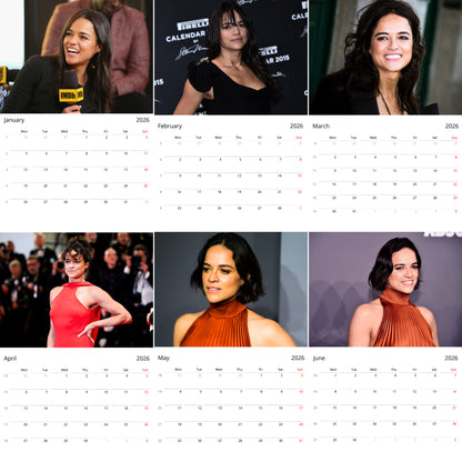 Michelle Rodriguez 2026 Wall Calendar ( Large Calendar ) – Fast & Furious Star Collectors Edition