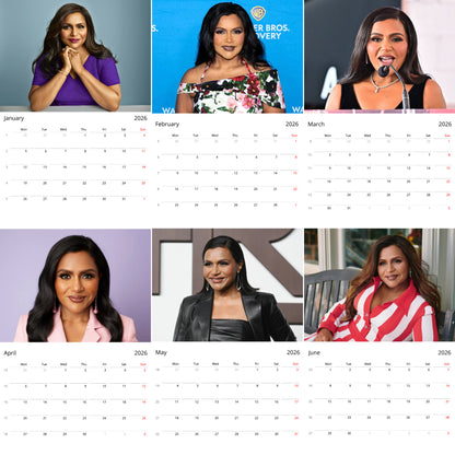 Mindy Kaling 2026 Wall Calendar ( Large Calendar ) – Actress, Writer & Comedian Edition