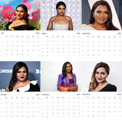 Mindy Kaling 2026 Wall Calendar ( Large Calendar ) – Actress, Writer & Comedian Edition