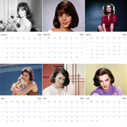 Natalie Wood 2026 Wall Calendar ( Large Calendar ) – Classic Hollywood Star Calendar for Fans