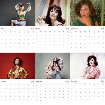 Natalie Wood 2026 Wall Calendar ( Large Calendar ) – Classic Hollywood Star Calendar for Fans