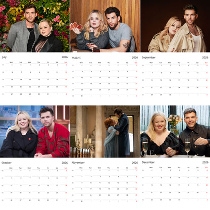Nicola Coughlan & Luke Newton 2026 Wall Calendar – Premium Celebrity Calendar for Bridgerton Fans, Netflix Stars Gift