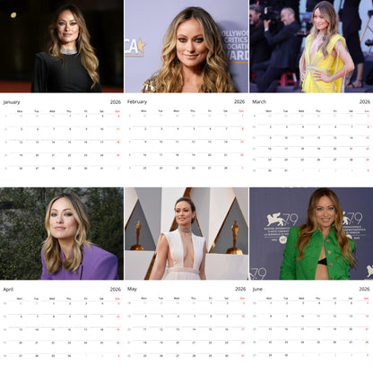Olivia Wilde 2026 Wall Calendar ( Large Calendar ) – Premium Celebrity Art Calendar for Fans