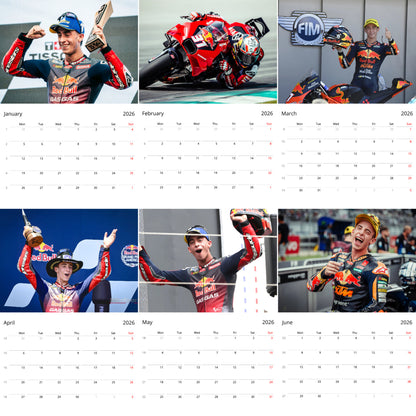 Pedro Acosta 2026 Wall Calendar – MotoGP Racer Tribute Calendar for Fans, Premium Quality Action Prints