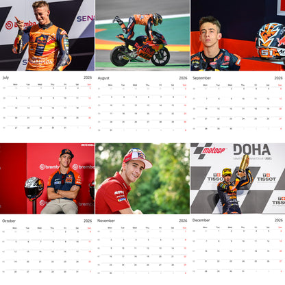 Pedro Acosta 2026 Wall Calendar – MotoGP Racer Tribute Calendar for Fans, Premium Quality Action Prints