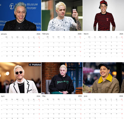 Pete Davidson 2026 Wall Calendar ( Large Calendar ) – Celebrity Fan Gift, Premium Wall Art Calendar