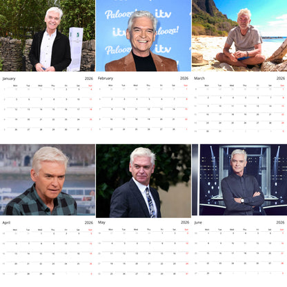 Phillip Schofield 2026 Wall Calendar ( Large Calendar ) – Celebrity Fan Gift