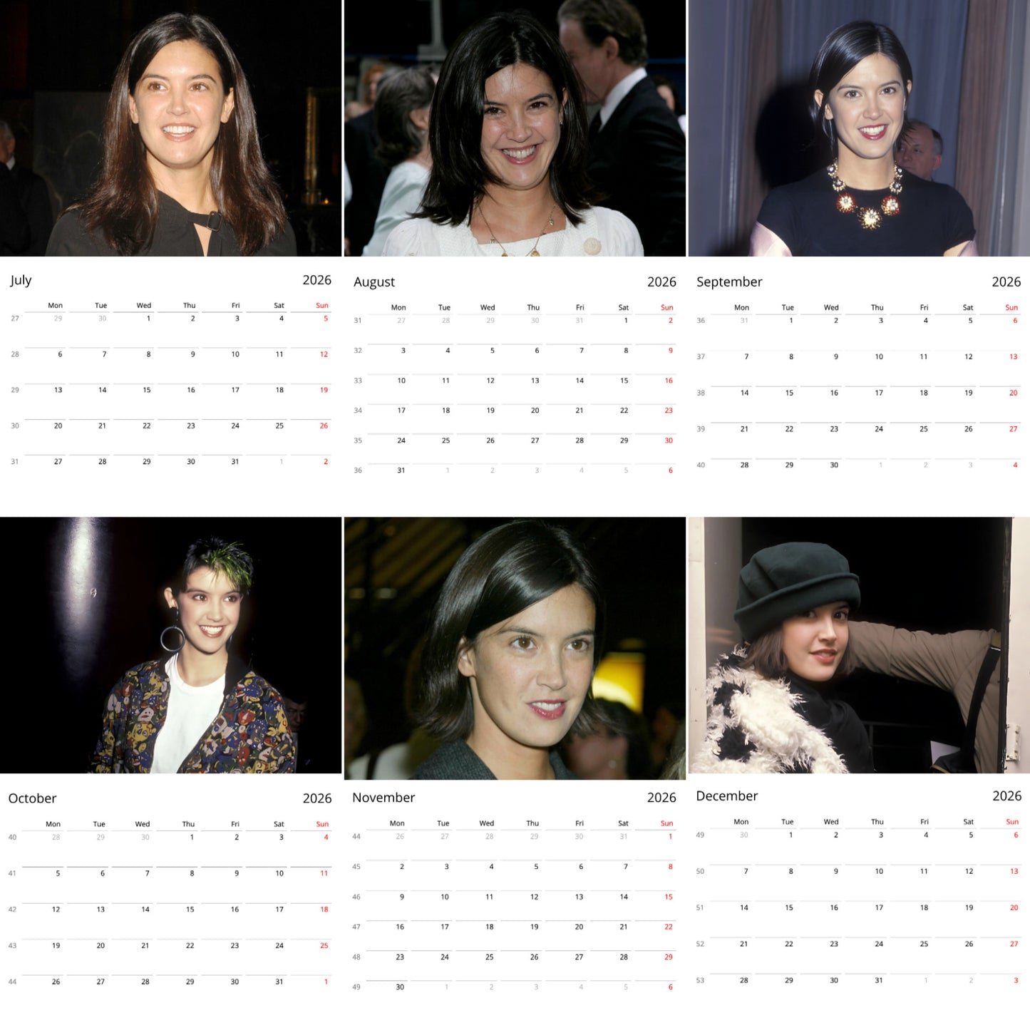 Phoebe Cates 2026 Wall Calendar ( Large Calendar ) – Exclusive Celebrity Poster Calendar for Fans