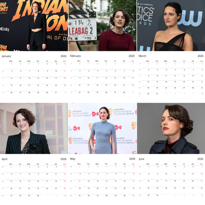 Phoebe Waller-Bridge 2026 Wall Calendar ( Large Calendar ) – Celebrity Fan Gift