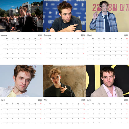 Robert Pattinson 2026 Wall Calendar ( Large Calendar ) – Stylish Actor Calendar for Fans