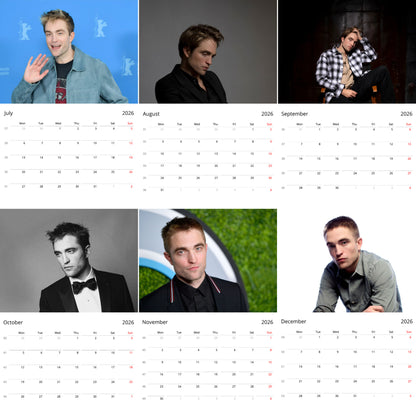 Robert Pattinson 2026 Wall Calendar ( Large Calendar ) – Stylish Actor Calendar for Fans