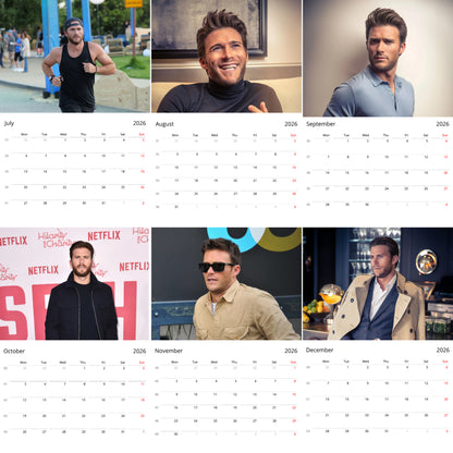 Scott Eastwood 2026 Wall Calendar – Premium Actor Calendar for Fans, Hollywood Heartthrob Gift