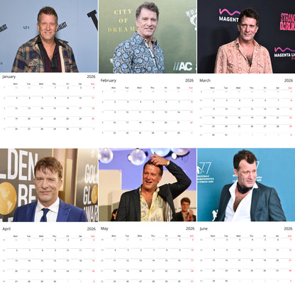 Thomas Jane 2026 Wall Calendar ( Large Calendar ) – Exclusive Celebrity Poster Calendar for Fans