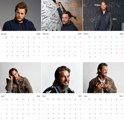 Travis Fimmel 2026 Wall Calendar – Premium Actor Calendar for Fans, Vikings Star Gift