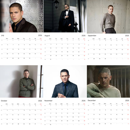 Wentworth Miller 2026 Wall Calendar – Premium Actor Calendar for Fans, Prison Break Star Gift