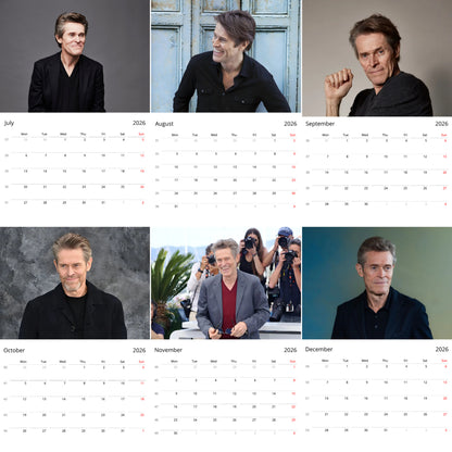 Willem Dafoe 2026 Wall Calendar – Exclusive Celebrity Poster Calendar for Fans, Premium Quality Art Prints, Perfect Gift for Admirers & Collectors