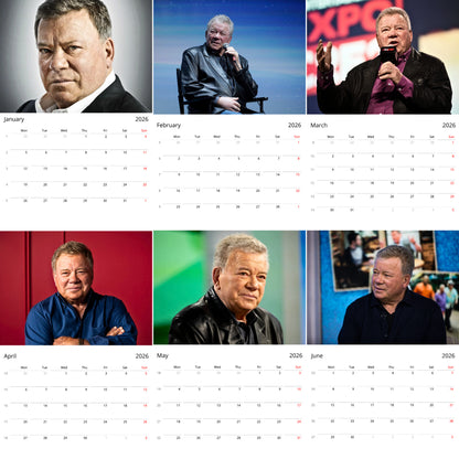 William Shatner 2026 Wall Calendar ( Large Calendar ) – Exclusive Celebrity Poster Calendar for Fans