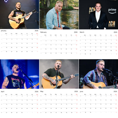Zach Bryan 2026 Wall Calendar ( Large Calendar ) – Exclusive Celebrity Poster Calendar for Fans