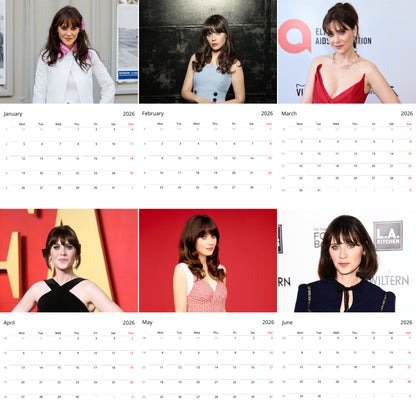 Zooey Deschanel 2026 Wall Calendar ( Large Calendar ) – Exclusive Celebrity Poster Calendar for Fans