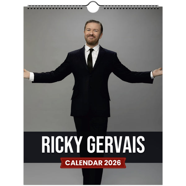 Ricky Gervais 2026 Wall Calendar ( Large Calendar ) – Comedy Legend Ca ...