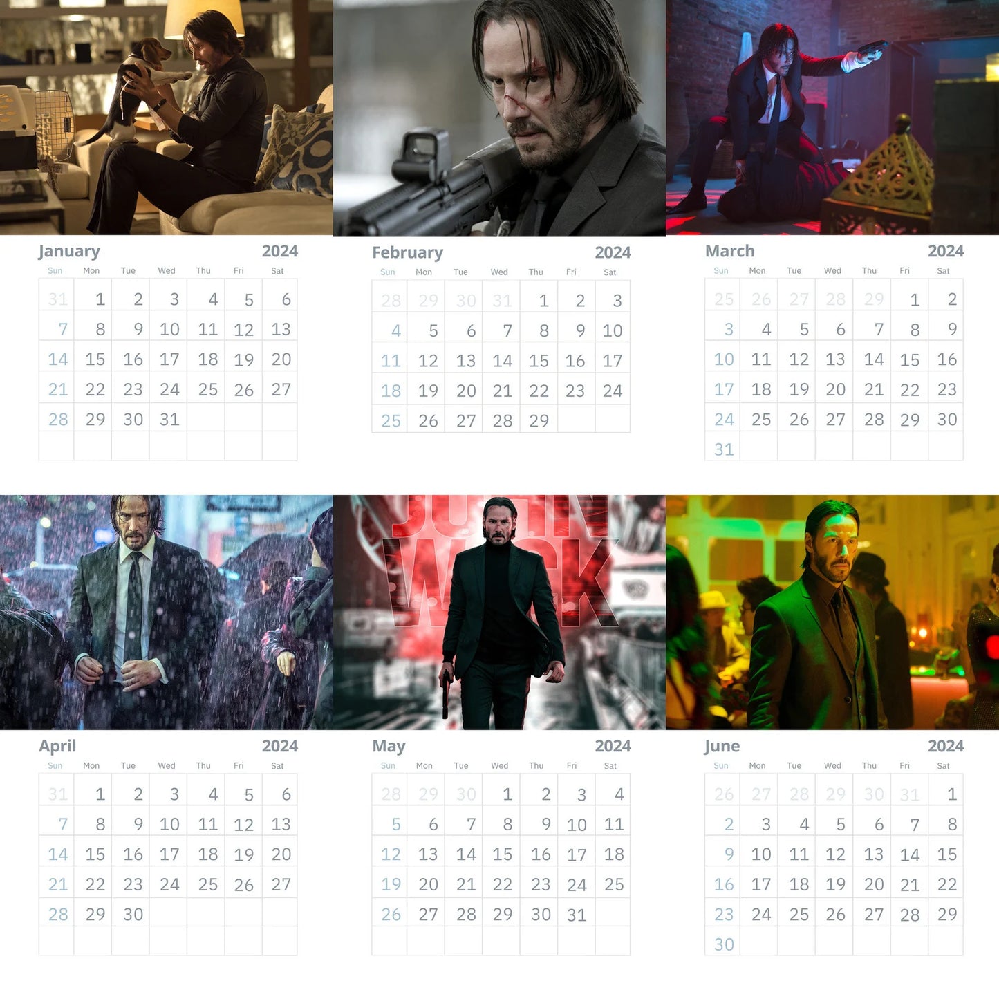 Keanu Reeves Wall Calendars 2025 Vol 1(Large Size)