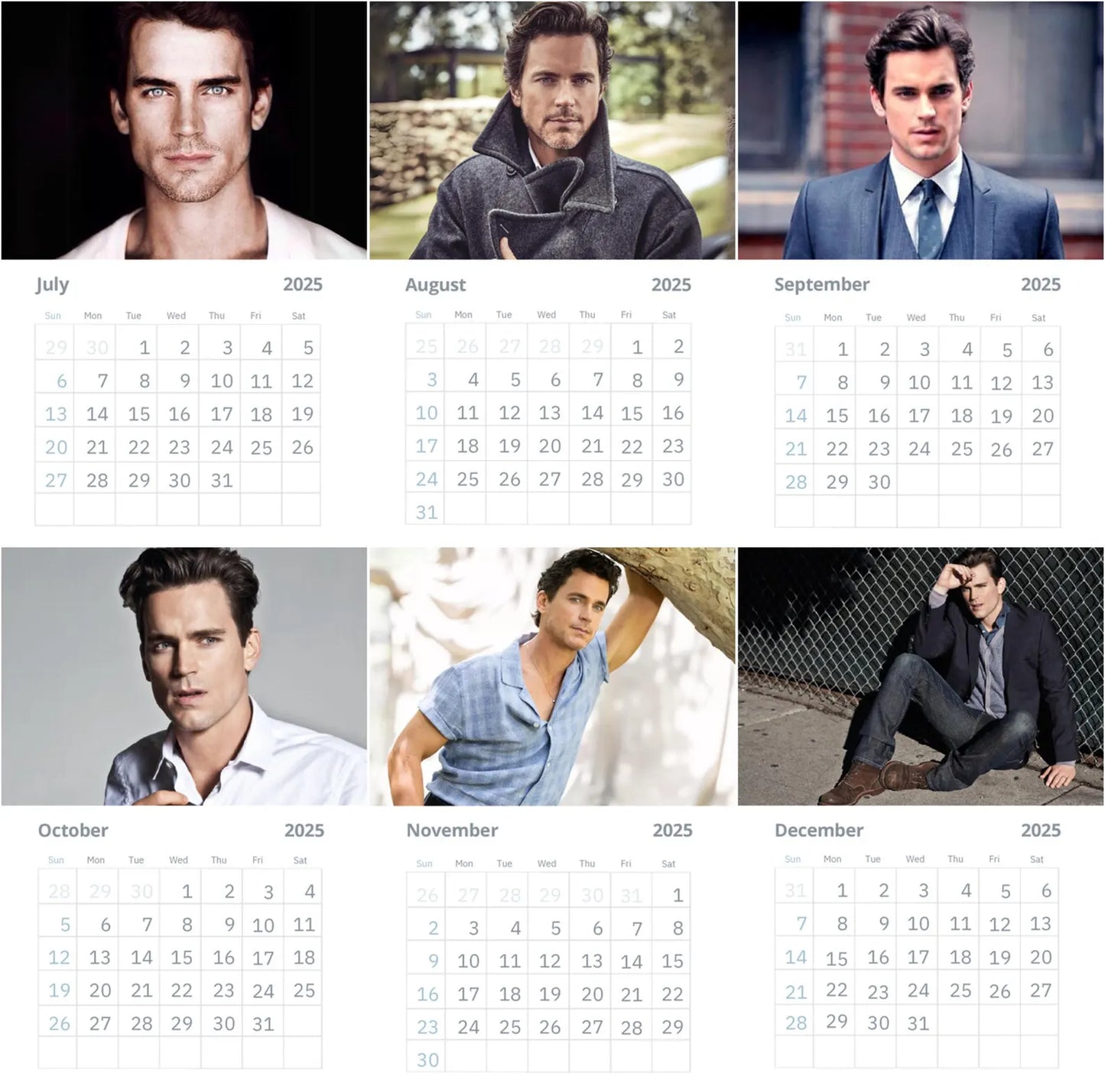 Matt Bomer Wall Calendar 2025 Vol 2 (Large size)