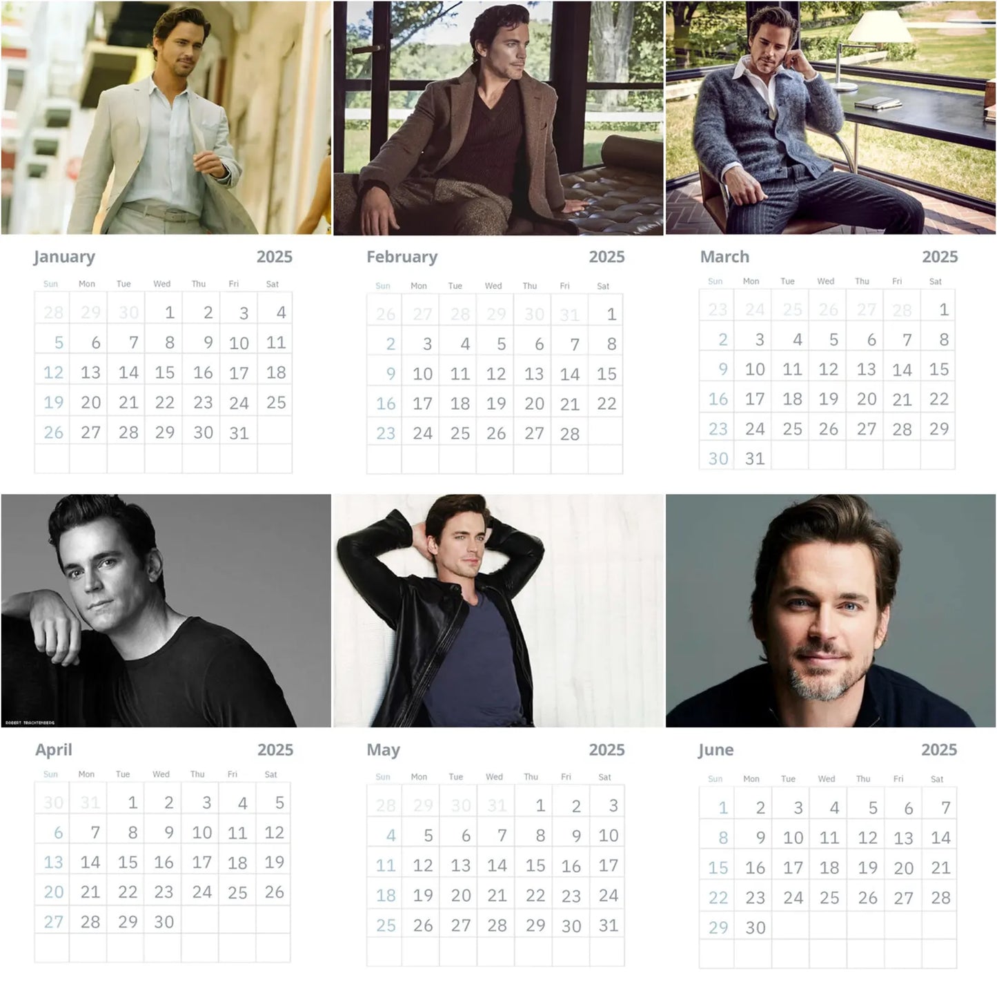 Matt Bomer Wall Calendar 2025 Vol 2 (Large size)